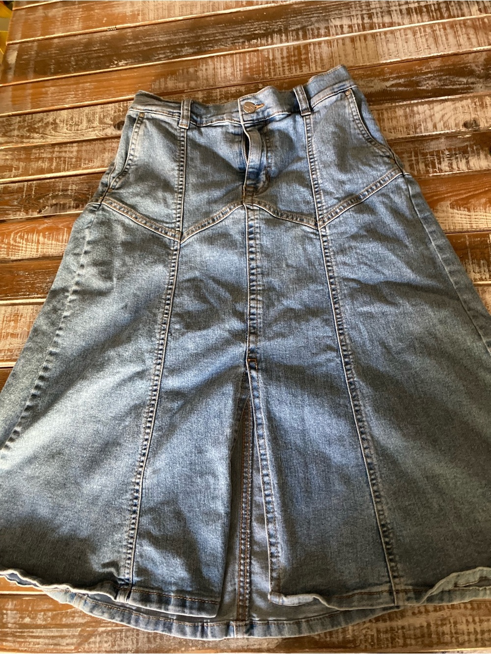 Jessica Simpson Light Blue Denim Flare Skirt